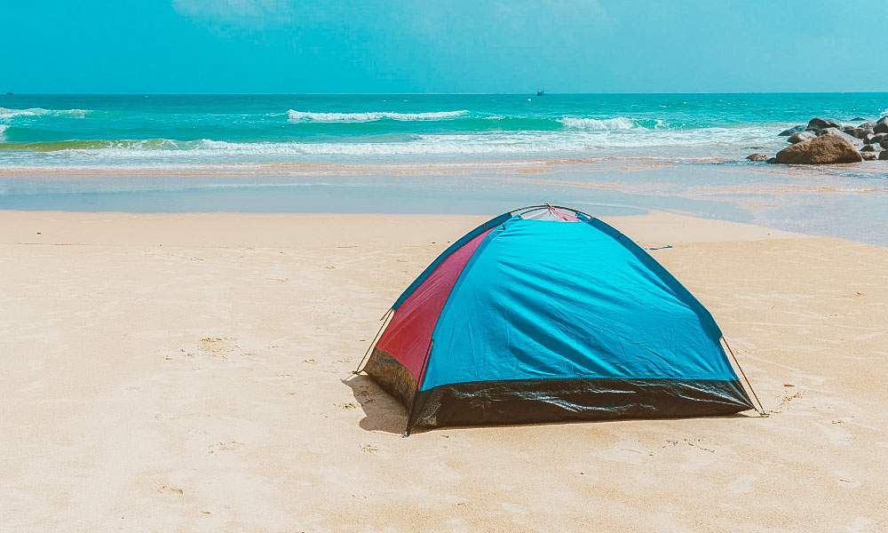 dicas para acampar na praia