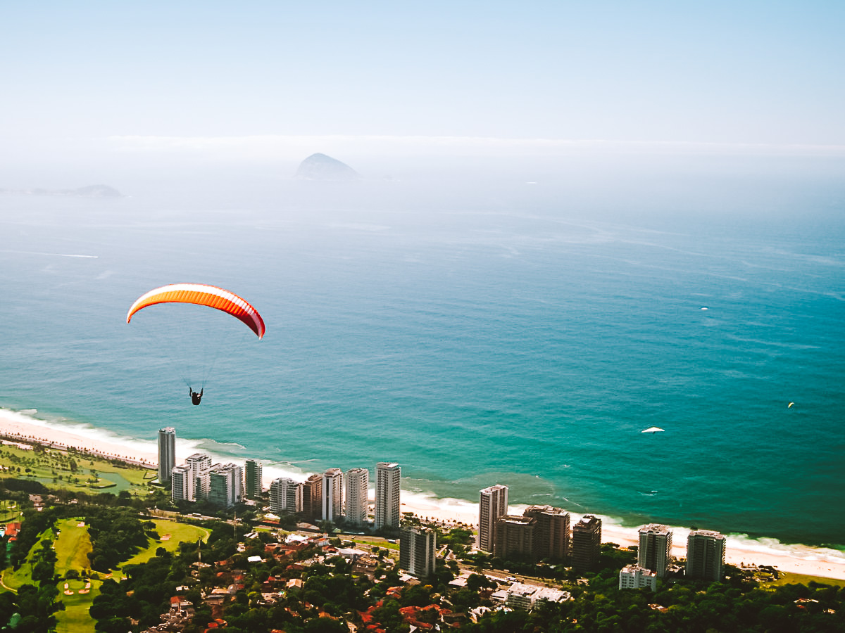 voo de parapente no rio de Janeiro
