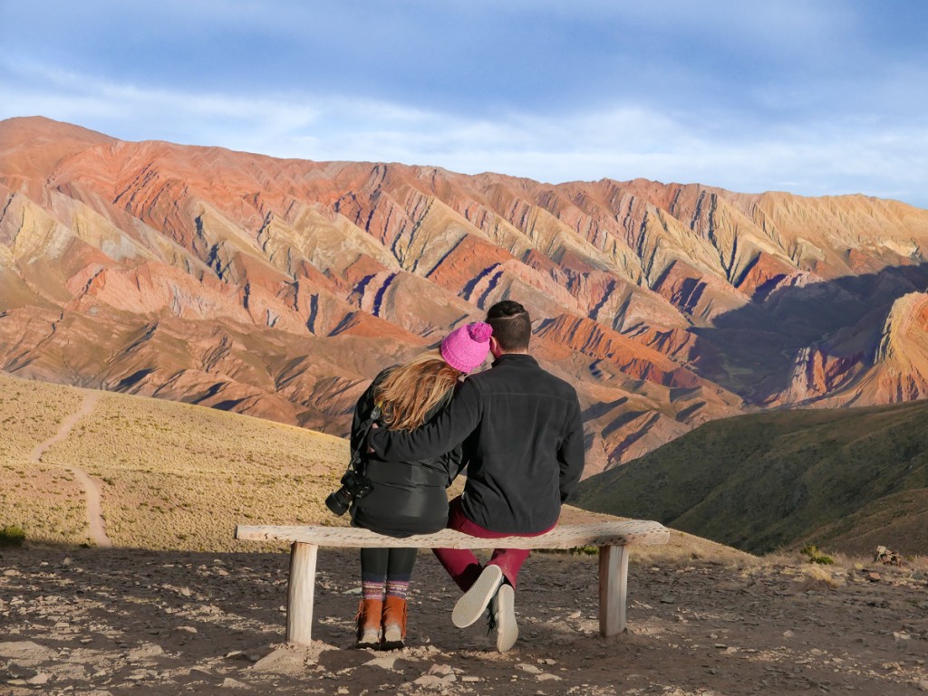 Vista do Cerro Catorce Colores na Argentina