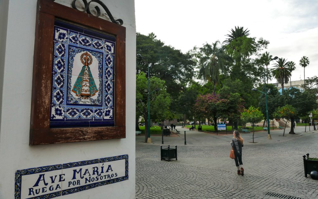 Vista da praça 9 de julho em Salta