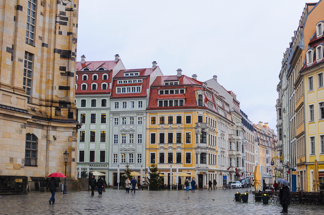 Praça em Dresden na Alemanha