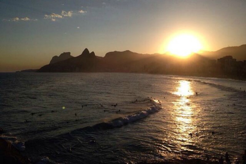 pôr do sol arpoador