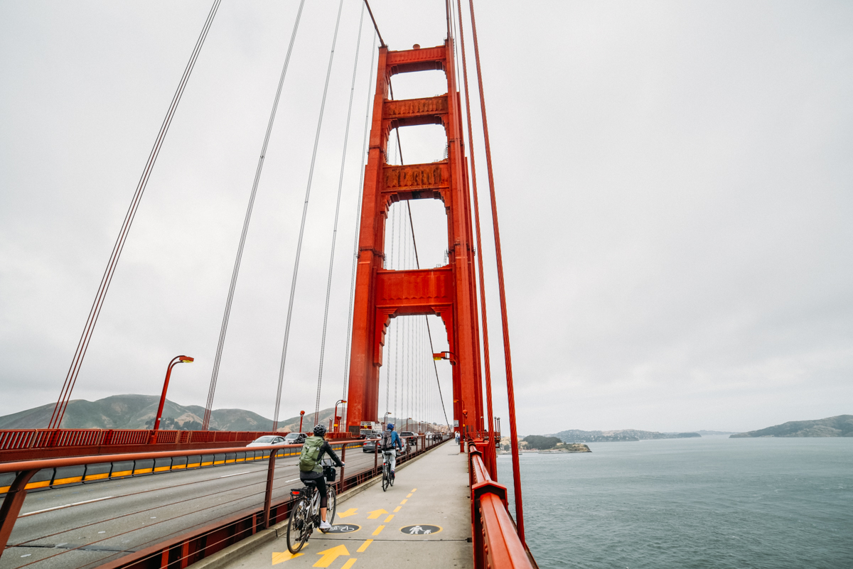 Bicicleta na Golden Gate