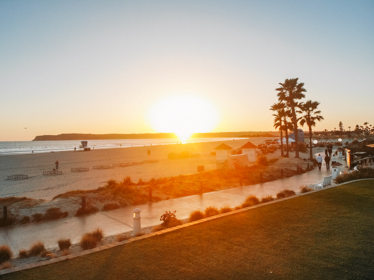 Por do sol em Coronado Beach