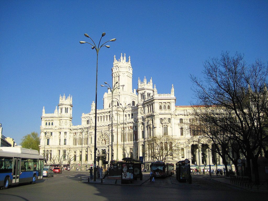 Fachada do Palácio Cibeles em Madrid