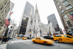 Táxis na rua em Nova York
