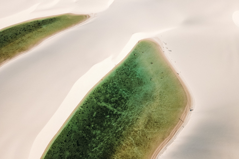 foto aérea dos lençois maranhenses