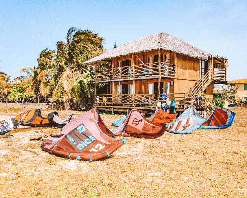 jardim da Pousada Vila Vento em Atins Lençóis Maranhenses