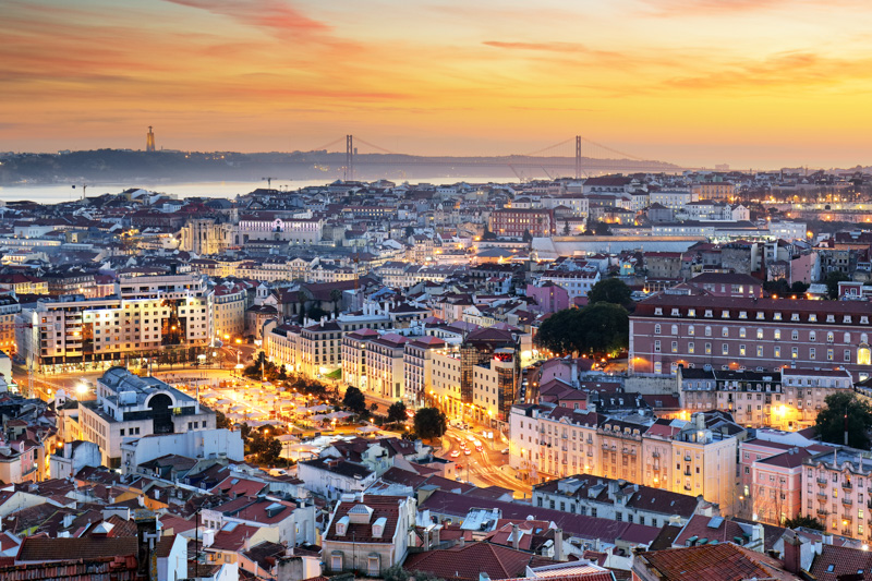 Lisboa no por do sol