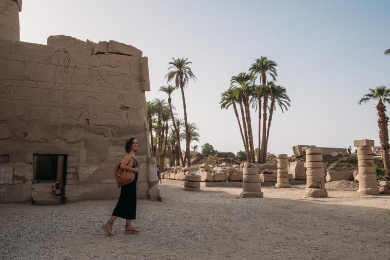 ruínas dos templos Karnak em Luxor no Egito
