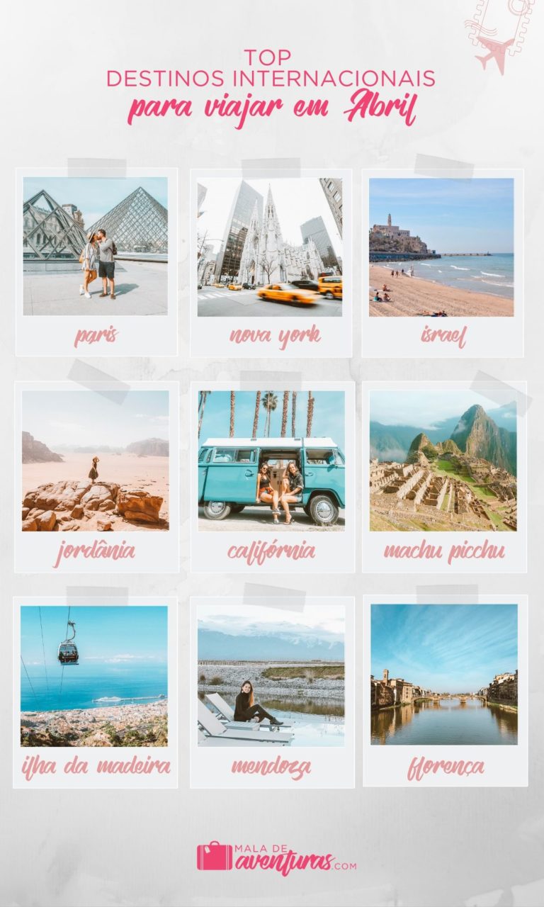 Para onde viajar em Abril: TOP destinos no Brasil e no exterior