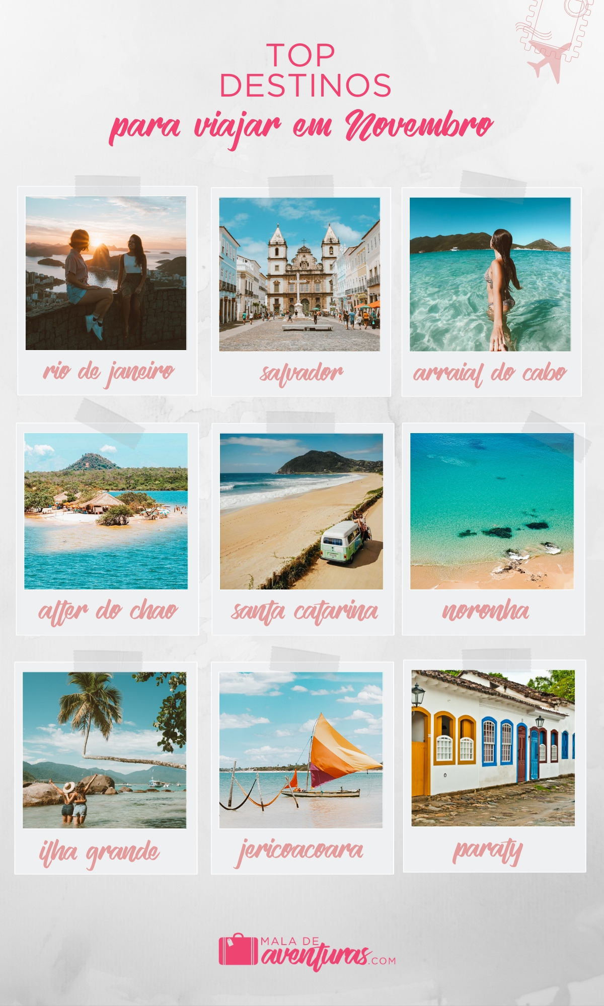 Para onde viajar em NOVEMBRO: TOP destinos no Brasil e no exterior