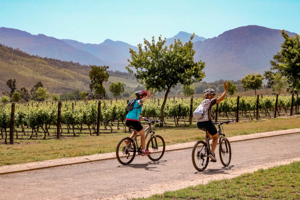 tour de bike nas vinicolas da africa do sul