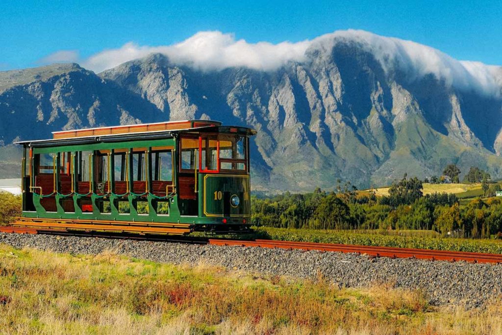 wine tram africa do sul