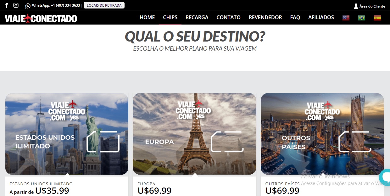 melhor chip internacional