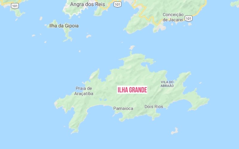 como chegar na ilha grande mapa