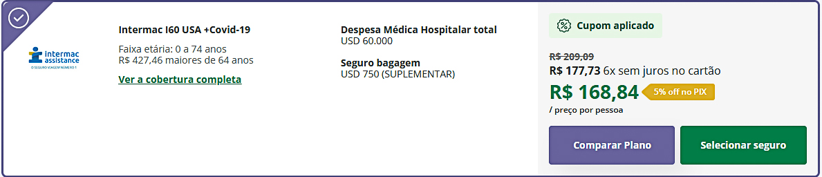 seguro viagem infantil