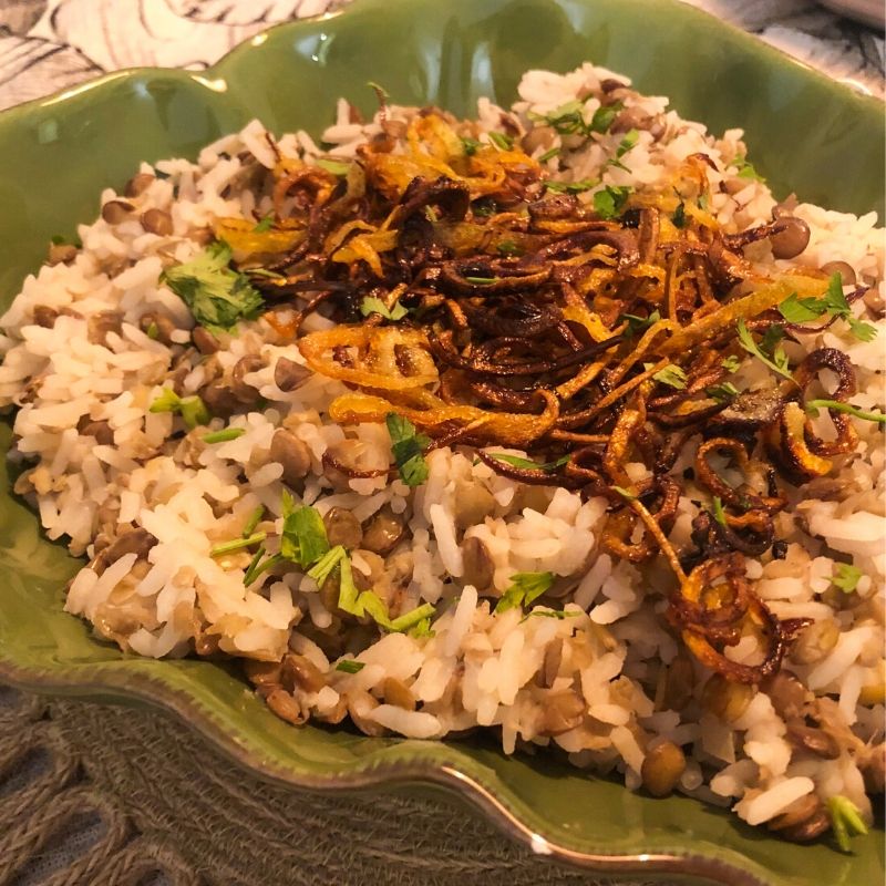 arroz com lentilha