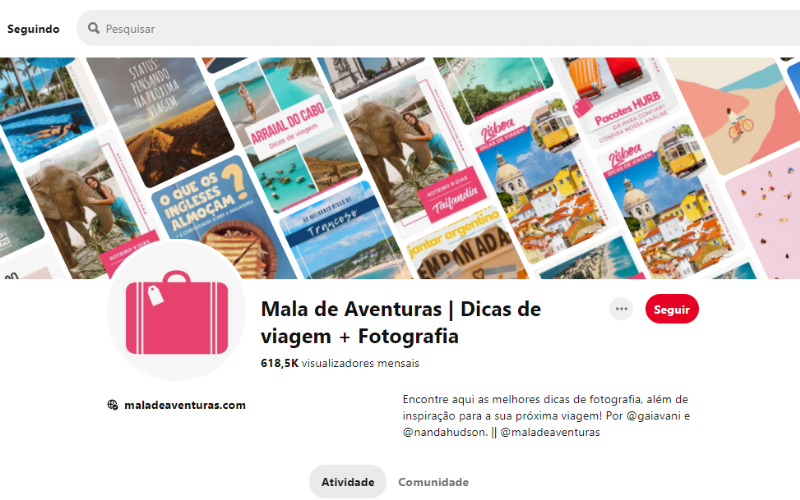 como usar o pinterest perfil