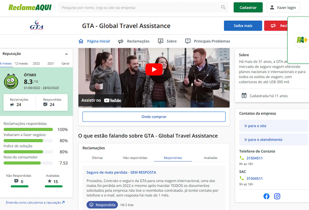 melhor seguro viagem internacional GTA