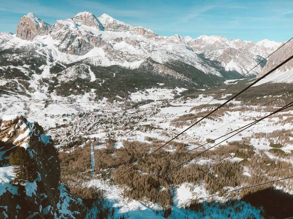 onde esquiar na itália vista funivia