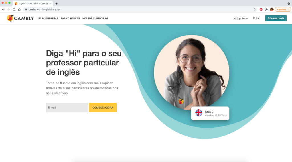 inglês online cambly