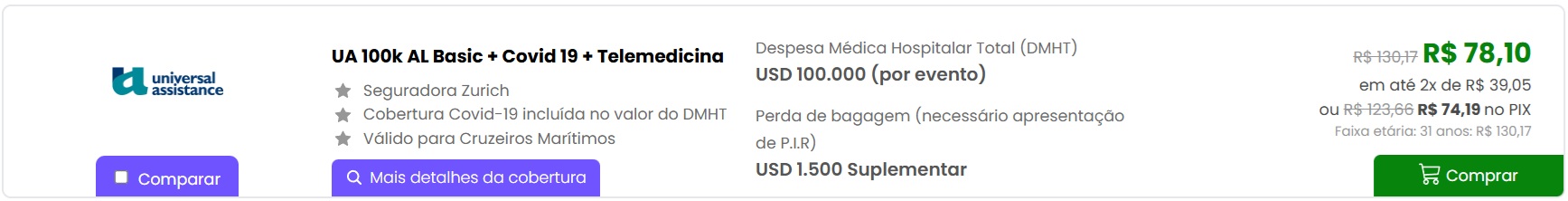 seguro viagem costa rica universal assistance