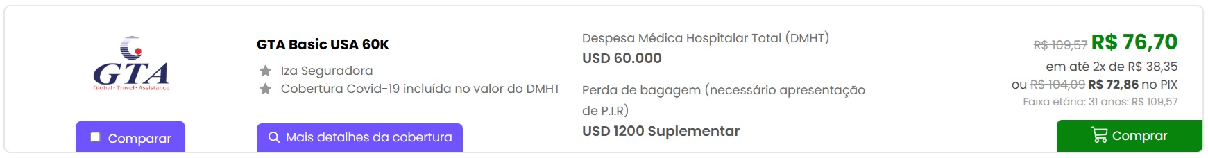 seguro viagem estados unidos gta