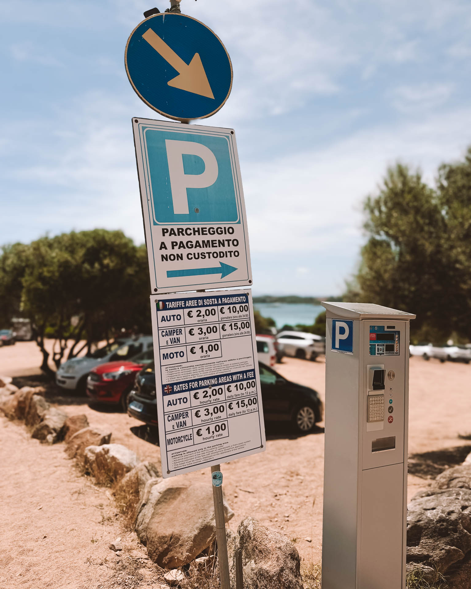 preço estacionamento sardenha