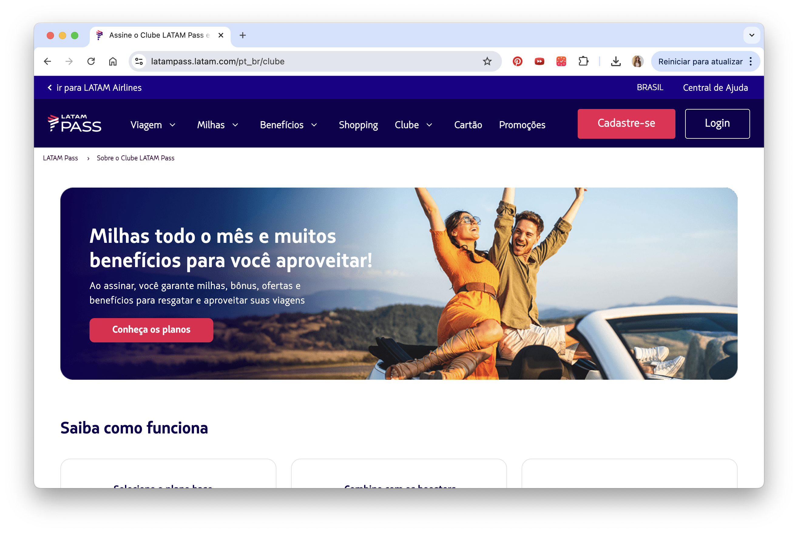 comprar passagens com milhas latam